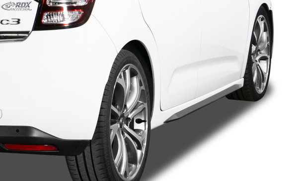 RDX Sideskirts for CITROEN C3 2009-2017 "Slim"