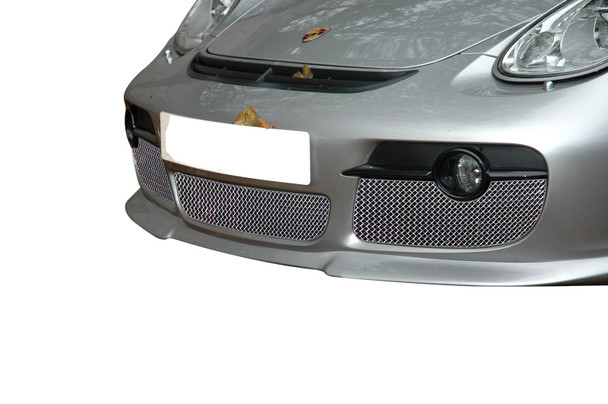 Zunsport Porsche Cayman 987.1 - Front Grille Set (Manual and Tiptronic) - Silver finish (2005 to 2009)