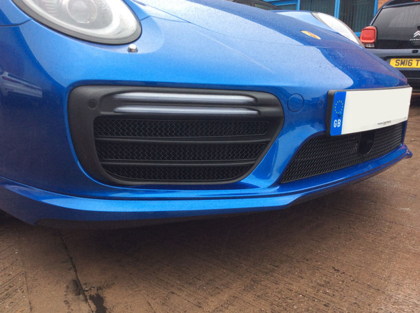 Zunsport Porsche Carrera 991.2 Turbo And Turbo S - Full Grille Set (ACC) - Black Finish (2016 to 2018)