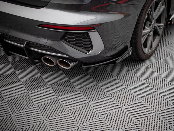 Maxton Design Street PRO Side Skirts Diffusers + Flaps Audi S3 / A3 S-Line 8Y / 8Y Facelift