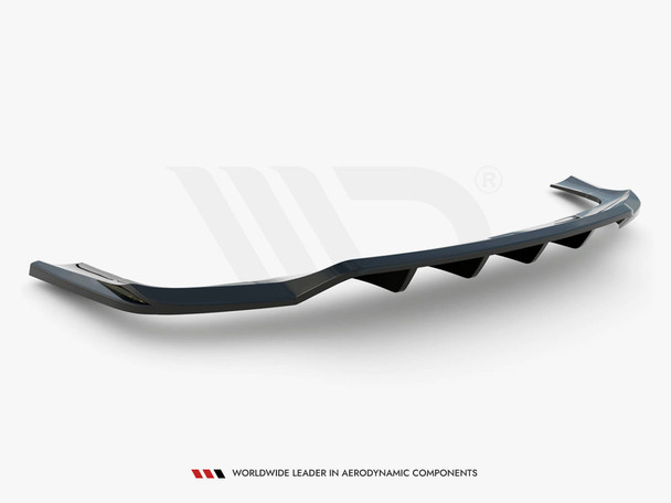 Maxton Design Central Rear Splitter (Vertical Bars) Audi A4 Competition B8 Facelift