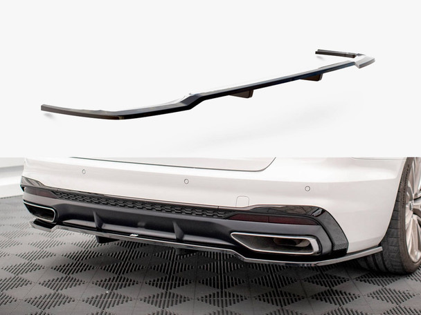 Maxton Design Central Rear Splitter (Vertical Bars) Audi A4 S-Line B9 Facelift