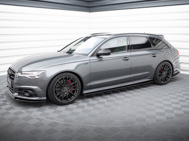 Maxton Design Side Skirts Diffusers Audi A6 / A6 C7 S-Line / S6 C7 Facelift - Carbon Look