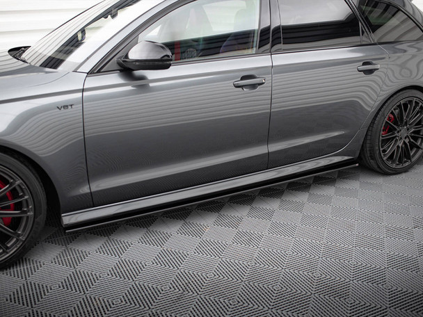 Maxton Design Side Skirts Diffusers Audi A6 / A6 C7 S-Line / S6 C7 Facelift - Carbon Look