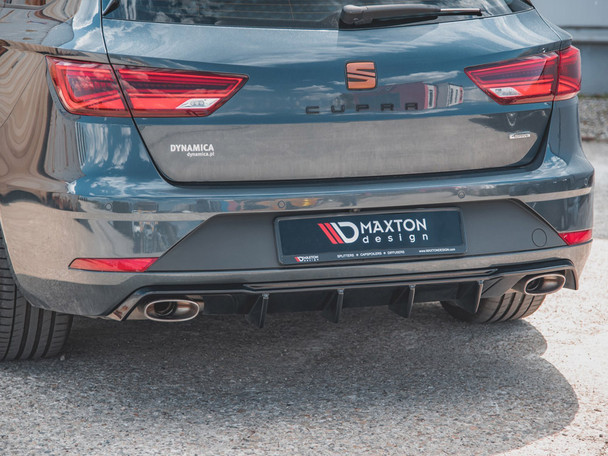 Maxton Design Central Rear Splitter (Vertical Bars) Audi A6 S-Line C8