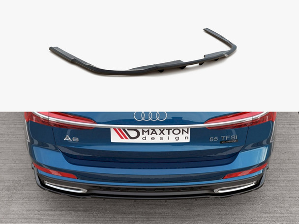 Maxton Design Central Rear Splitter (Vertical Bars) Audi A6 S-Line C8