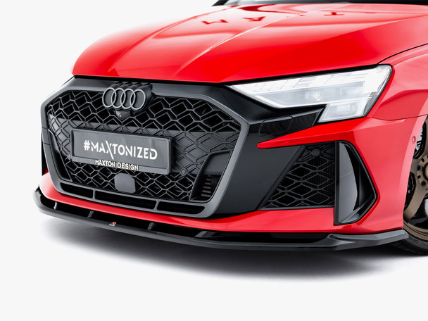 Maxton Design Rear Splitter (Vertical Bars) V.1 Audi Rs3 Sedan 8Y Facelift