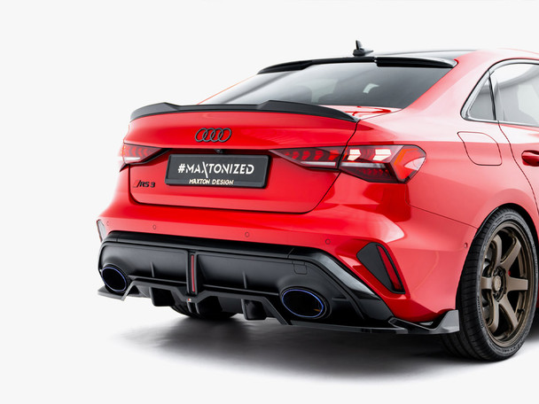Maxton Design Rear Splitter (Vertical Bars) V.2 Audi Rs3 Sedan 8Y Facelift