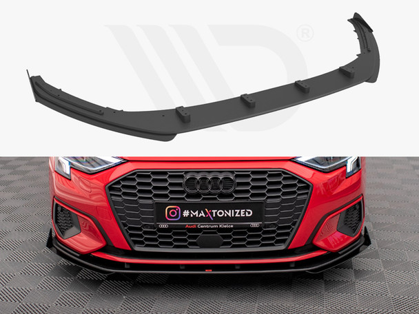 Maxton Design Street Pro Front Splitter + Flaps Audi A3 8Y