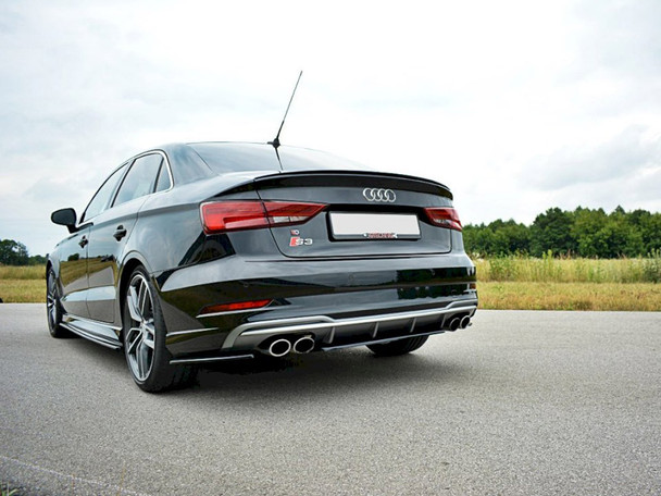 Maxton Design Central Rear Splitter Audi S3 8V FL Sedan (2017-)