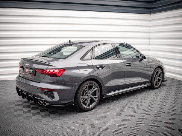 Maxton Design Street PRO Rear Side Splitters + Flaps Audi S3 Sedan 8Y