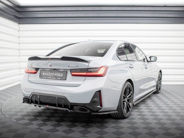 Maxton Design Central Rear Splitter (Vertical Bars) V.1 BMW M340i G20 / G21 Facelift