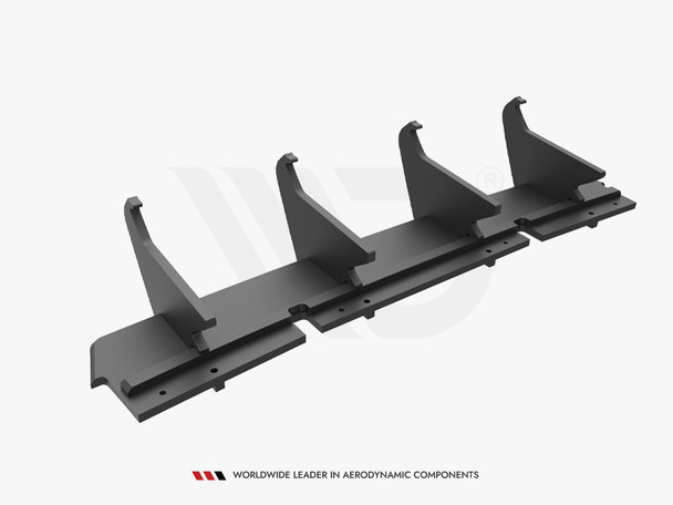 Maxton Design Central Rear Splitter (Vertical Bars) BMW 3 Sedan E90