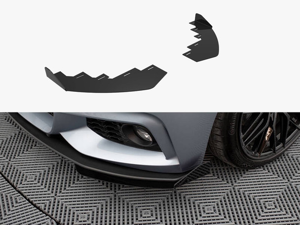 Maxton Design Front Flaps BMW 4 Coupe / Gran Coupe / Cabrio M-Pack F32 / F36 / F33