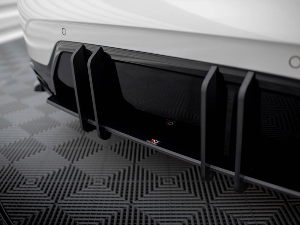 Maxton Design Central Rear Splitter (Vertical Bars) V.2 BMW i4 M-Pack G26