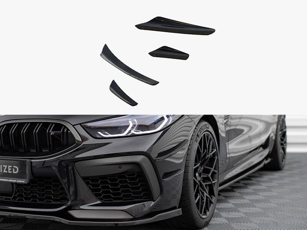 Maxton Design Front Bumper Wings (Canards) BMW M8 Gran Coupe F93 / Coupe F92