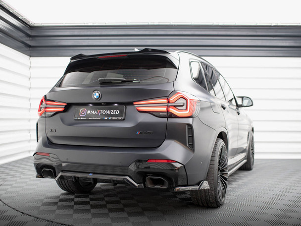 Maxton Design Rear Splitter (Vertical Bars) BMW X3 M-Pack G01 Facelift