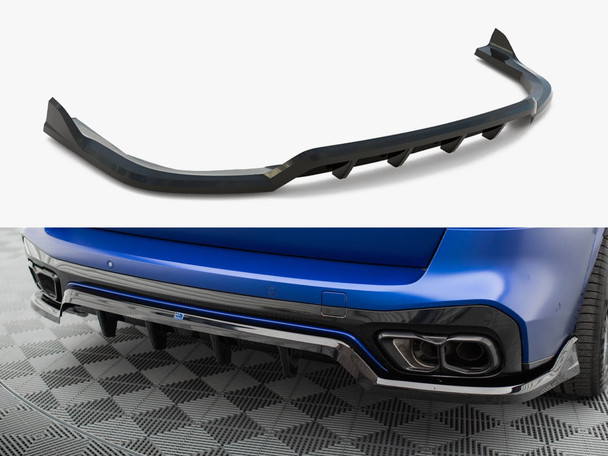 Maxton Design Central Rear Splitter (Vertical Bars) V.2 BMW X5 M-Pack G05 Facelift