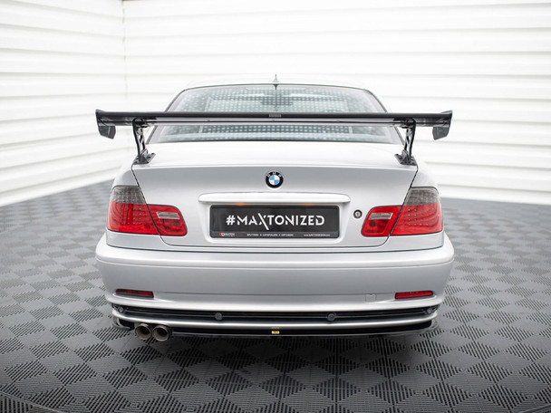 Maxton Design Carbon Spoiler With External Brackets Uprights + LED BMW 3 Coupe E46