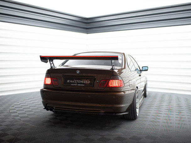 Maxton Design Carbon Spoiler With Internal Brackets Uprights BMW 3 Coupe E46