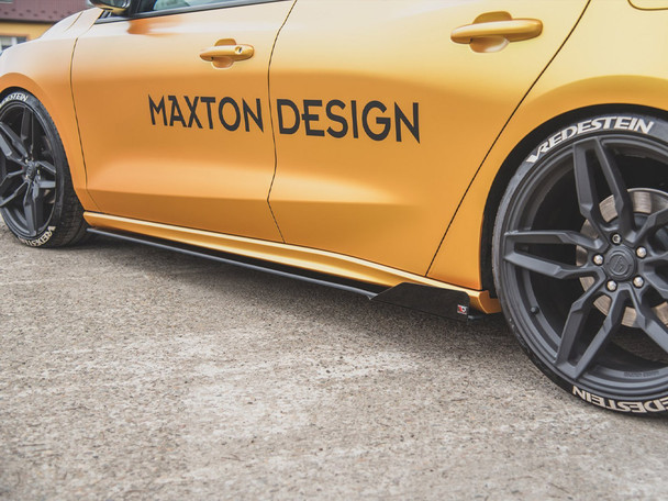 Maxton Design Street PRO Side Skirt Diffusers + Flaps Ford Focus ST / ST-Line Mk4