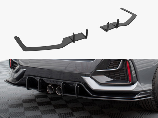 Maxton Design Street PRO Rear Side Splitters V.1 Honda Civic Sport Mk10 Facelift