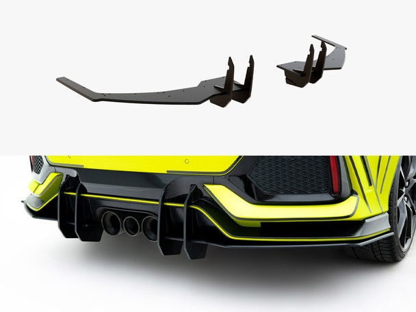 Maxton Design Street PRO Rear Diffuser V.2 Honda Civic Type-R Mk10 / Mk10 Facelift