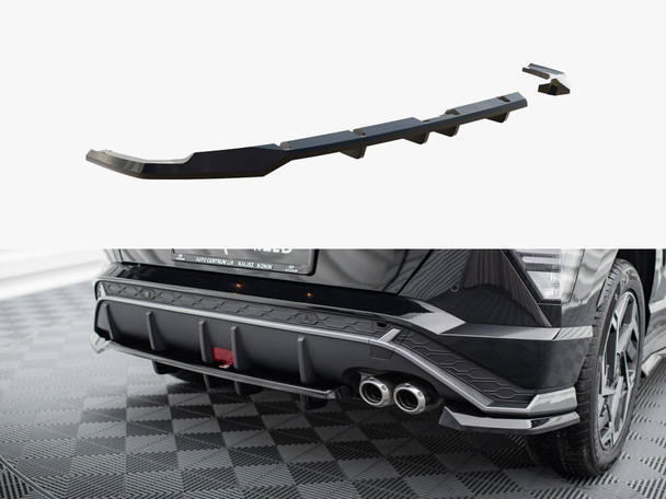 Maxton Design Central Rear Splitter (Vertical Bars) Hyundai Kona N-Line Mk2