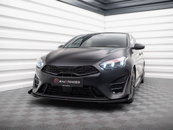 Maxton Design Street PRO Front Splitter + Flaps Kia Proceed GT Mk3 Facelift / Ceed GT / GT - Line Mk1 Facelift