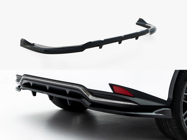 Maxton Design Central Rear Splitter (Vertical Bars) Lexus Rx Mk4 Facelift
