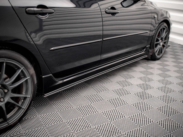 Maxton Design Street PRO Front Splitter V.1 + Flaps Mazda 3 MPS Mk1