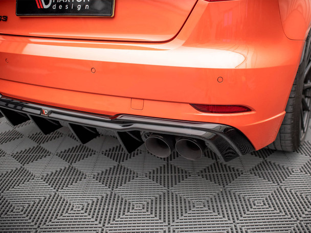 Maxton Design Rear Splitter (Vertical Bars) V.1 Mercedes A 35 AMG Sedan V177