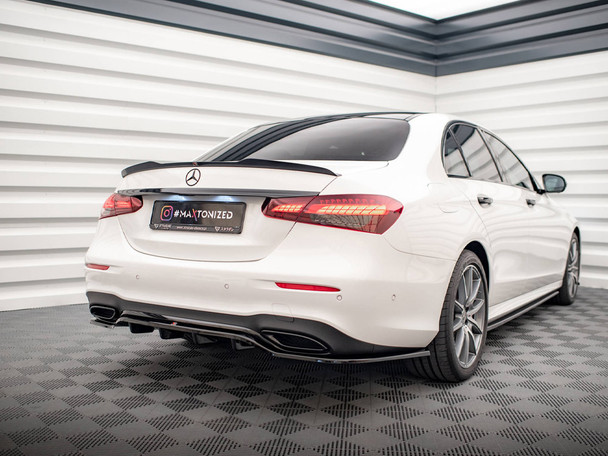 Maxton Design Rear Splitter (Vertical Bars) Mercedes E AMG-Line Sedan W213 Facelift