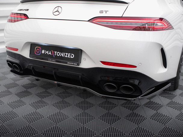 Maxton Design Rear Splitter (Vertical Bars) Mercedes-AMG GT 43 4 Door Coupe V8 Styling Package
