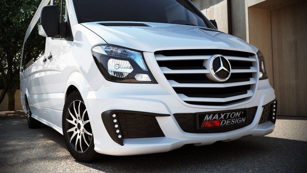 Maxton Design Front Bumper Mercedes Sprinter 2013-Up (+ Separate Grill)