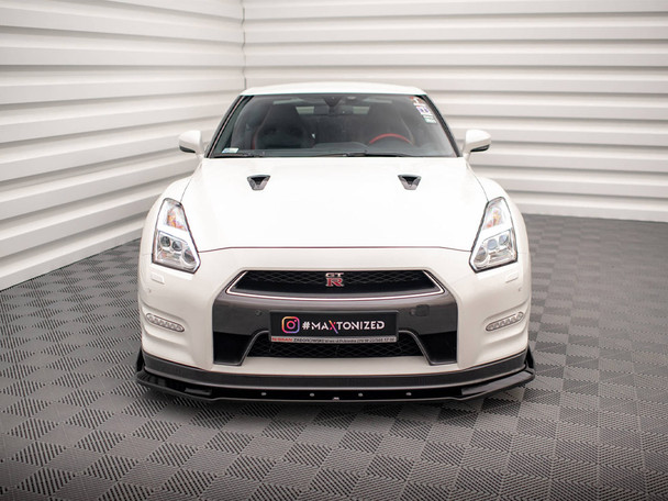 Maxton Design Front Splitter + Flaps Nissan GTR R35 1st Facelift