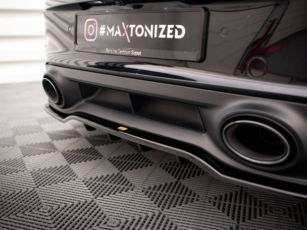 Maxton Design Rear Splitter (Vertical Bars) Porsche Panamera Turbo 970