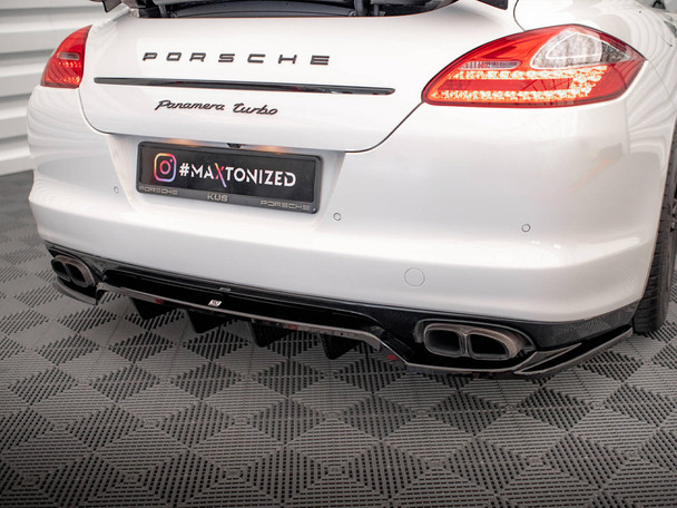 Maxton Design Rear Splitter (Vertical Bars) Porsche Panamera Turbo 970