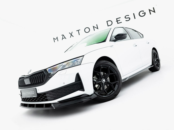 Maxton Design Front Splitter Skoda Octavia Sportline Liftback / Estate Mk4 Facelift