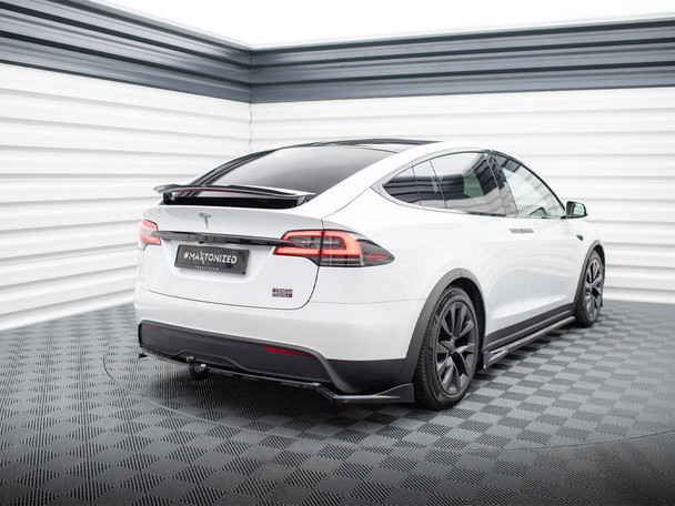 Maxton Design Rear Splitter (Vertical Bars) Tesla Model X Mk1 Facelift