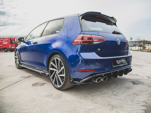 Maxton Design Street PRO Rear Side Splitters + Flaps Volkswagen Golf R Mk7 Facelift
