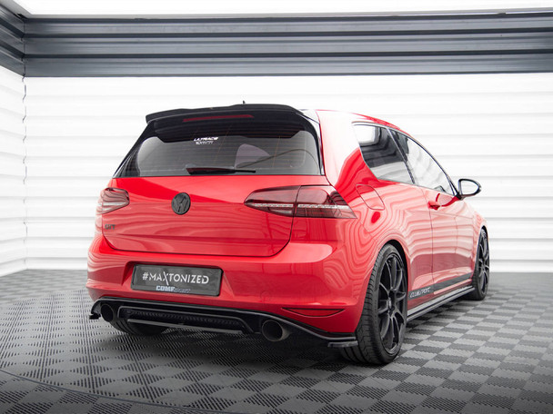 Maxton Design Central Rear Splitter VW Golf GTI Mk7 Clubsport
