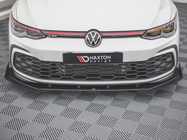 Maxton Design Street Pro Front Splitter + Flaps Volkswagen Golf GTI / GTE / GTD / R-Line Mk8