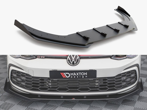 Maxton Design Street Pro Front Splitter + Flaps Volkswagen Golf GTI / GTE / GTD / R-Line Mk8