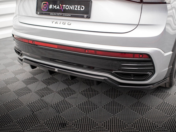Maxton Design Rear Splitter (Vertical Bars) VW Taigo R-Line Mk1