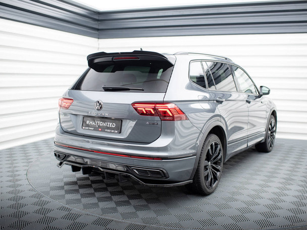 Maxton Design Rear Splitter (Vertical Bars) Volkswagen Tiguan Allspace R-Line Mk2 Facelift