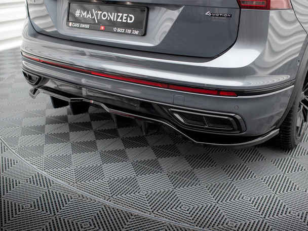 Maxton Design Rear Splitter (Vertical Bars) Volkswagen Tiguan Allspace R-Line Mk2 Facelift