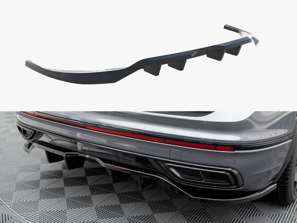 Maxton Design Rear Splitter (Vertical Bars) Volkswagen Tiguan Allspace R-Line Mk2 Facelift