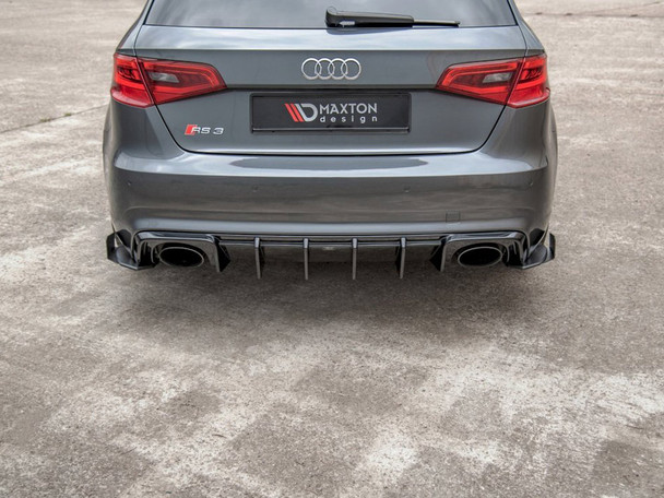 Maxton Design Street PRO Rear Side Splitters + Flaps Audi RS3 8V Sportback