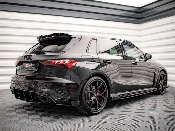 Maxton Design Street PRO Rear Side Splitters + Flaps Audi RS3 Sportback 8Y